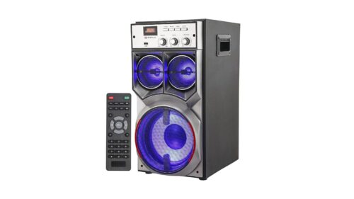 New TECHXEWOO Sargam- The Powerful Bluetooth 100W Home Theater Party Speaker with 8" woofer Dual 4" Speakers,Inbuilt Karaoke, Supports TWS, Pendrive/Fm/Tv/Aux/Mic with Remote with High Bass for Party…